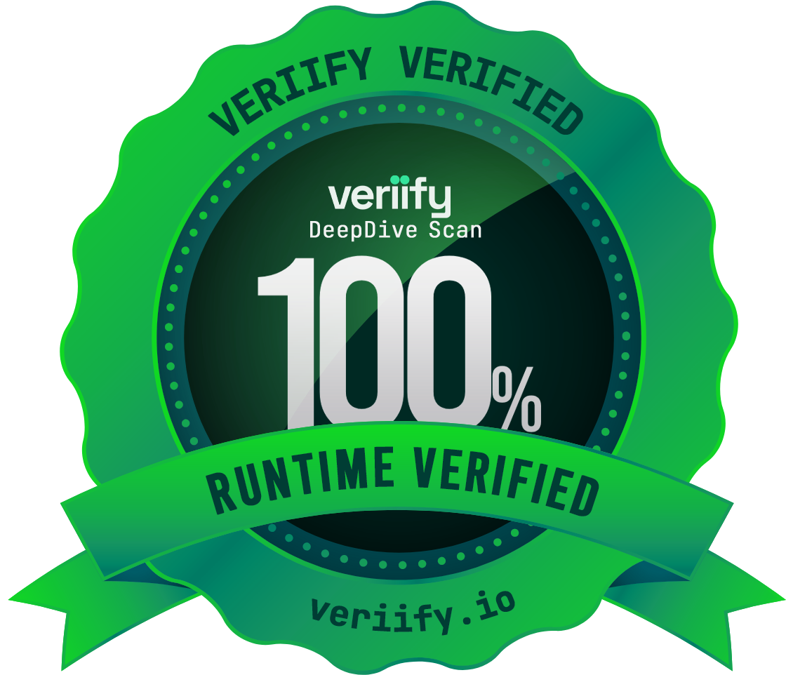 veriify.io — Veriify Verified 100% seal